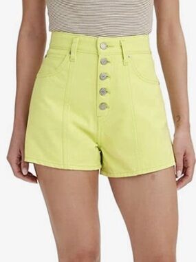 NWT Levi's Women's High Waist Buttons Front Mom Retro Vibe Denim Shorts/Sz:29/